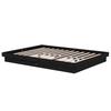 vidaXL Massivholzbett Schwarz 140x190 cm