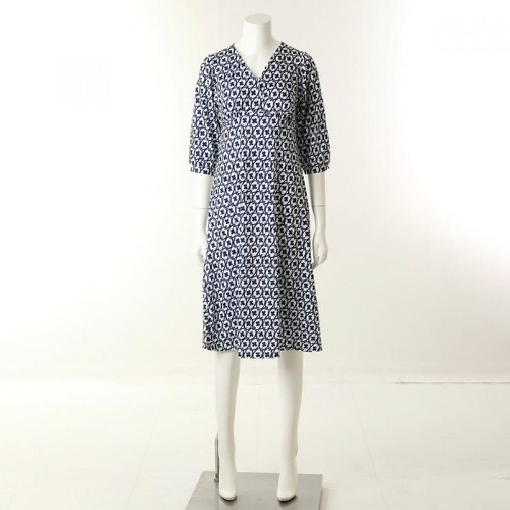 Venus Comfortable Geometric Print Dress Homewear Vgn3958 Navy (NB)/85