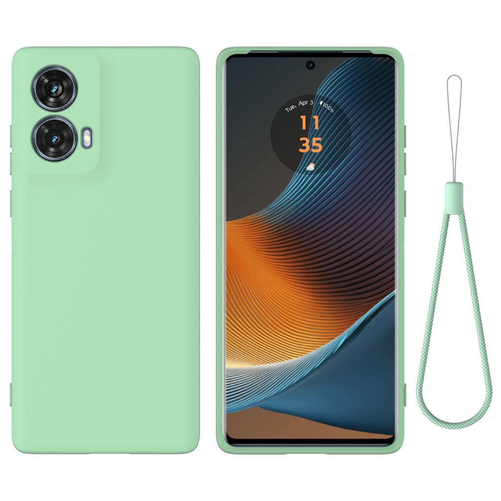 Für Motorola Moto G85 5G/S50 Neo 5G Hülle Anti-Drop Flüssigsilikon Handyhülle mit Handschlaufe