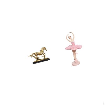 Horse Sculpture Figurine Artwork Collectible Art Ornament for Desk Decoration Bookcase Living Room