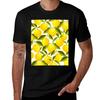 Yellow Lemons Pattern Tshirt Stylish Print Short Sleeve Tee