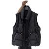 2025 Women's Embossed Stand Collar Down Vest – Warm, Loose, Fashionable Cold-Weather Jacket