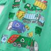 Children's Clothing Summer T-shirts Children's Cartoon Printed T-shirts Knitted Cotton Round Neck Boys' Tops