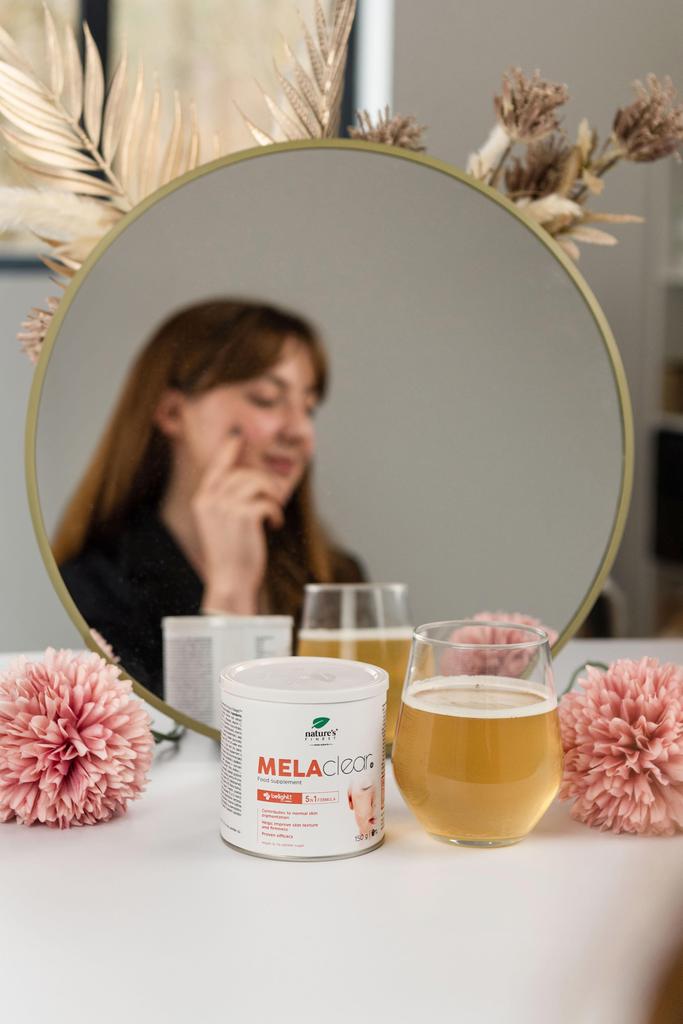 MELAclear+ Milteliai gėrimui – Belight™ Vynuogių ir saldymedžio ekstraktas su Vitaminu C ir B grupės vitaminais – 150 g