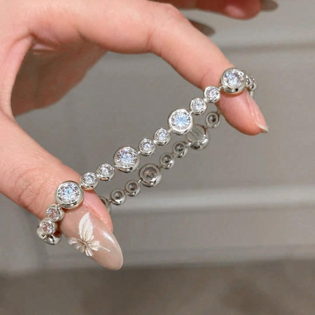Bubble Diamond Bracelet Light Luxury High Sense Niche Exquisite Versatile Diamond Bracelet Women