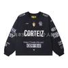 Mens Oversized Hooded Cotton Sweatshirt With Print Design Streetwear Casual Top