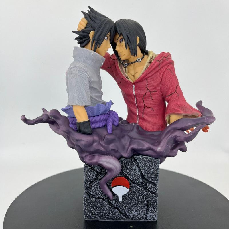 Naruto, Sasuke Uchiba Itachi, Brüder und Versöhnungsfigur Anime-Modell Ornament Akatsuki Organisation Serie Geschenk