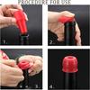 6Pcs Multicolor Silicone Wine Stoppers Reusable Beverage Sealer Wine Bottle Sealer  Sparkling Wine