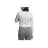 Adidas Aeroready Slim Long Sleeve Top Quick-Drying Hollow Sports Casual Fitted T-Shirt Women Tops Light-Gray JJ1085