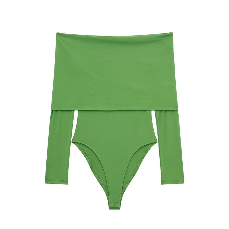 Kaslead Women's off-Shoulder Chinlon Blended Jumpsuit