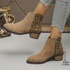 Autumn new plus-size round toe low-heeled thick-heeled boots European and American suede side zipper boots