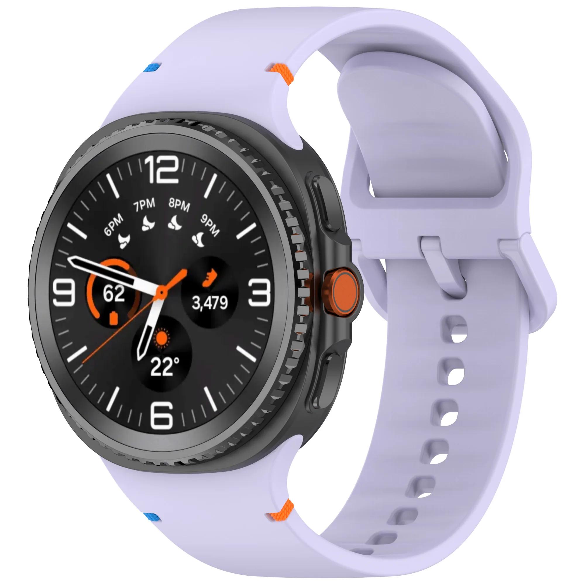 

Оригінальний силіконовий ремінець для Samsung Galaxy Watch 8/8 classic 40мм 44мм 46мм Спортивний correa pulseira Браслет Galaxy Watch 8 galaxy watch 8 44mm&20mm