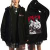 Anime Baki Hanma Graphic Zipper Hoodie Men'S Women'S Casual Manga Oversized Zip Up Jacket Coat Unisex Fashion Vintage Streetwear
