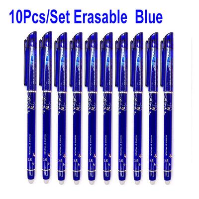 10 pezzi Set Penna cancellabile 0,5 mm Penna a inchiostro gel Punta ad ago Ricarica Asta 4 colori Ufficio Scuola Studente Scrittura Pittura Cancelleria