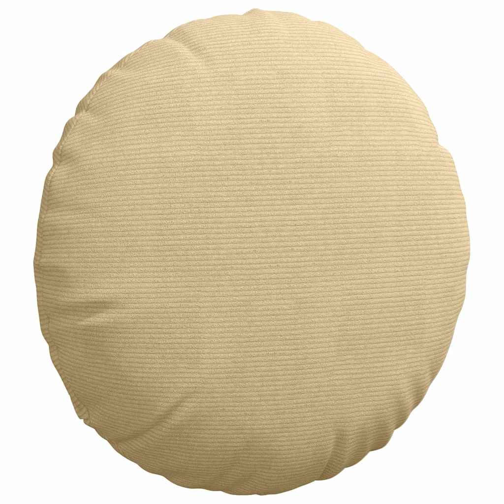 Seat Cushion Set 2 Pcs Grey Green Ø60 X 21 Cm Cord Fabric