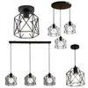 Vintage Industrial Pendant Light Led Modern Hanging Lamp for Ceiling Light Fixture Metal Cage Kitchen Island Living Room