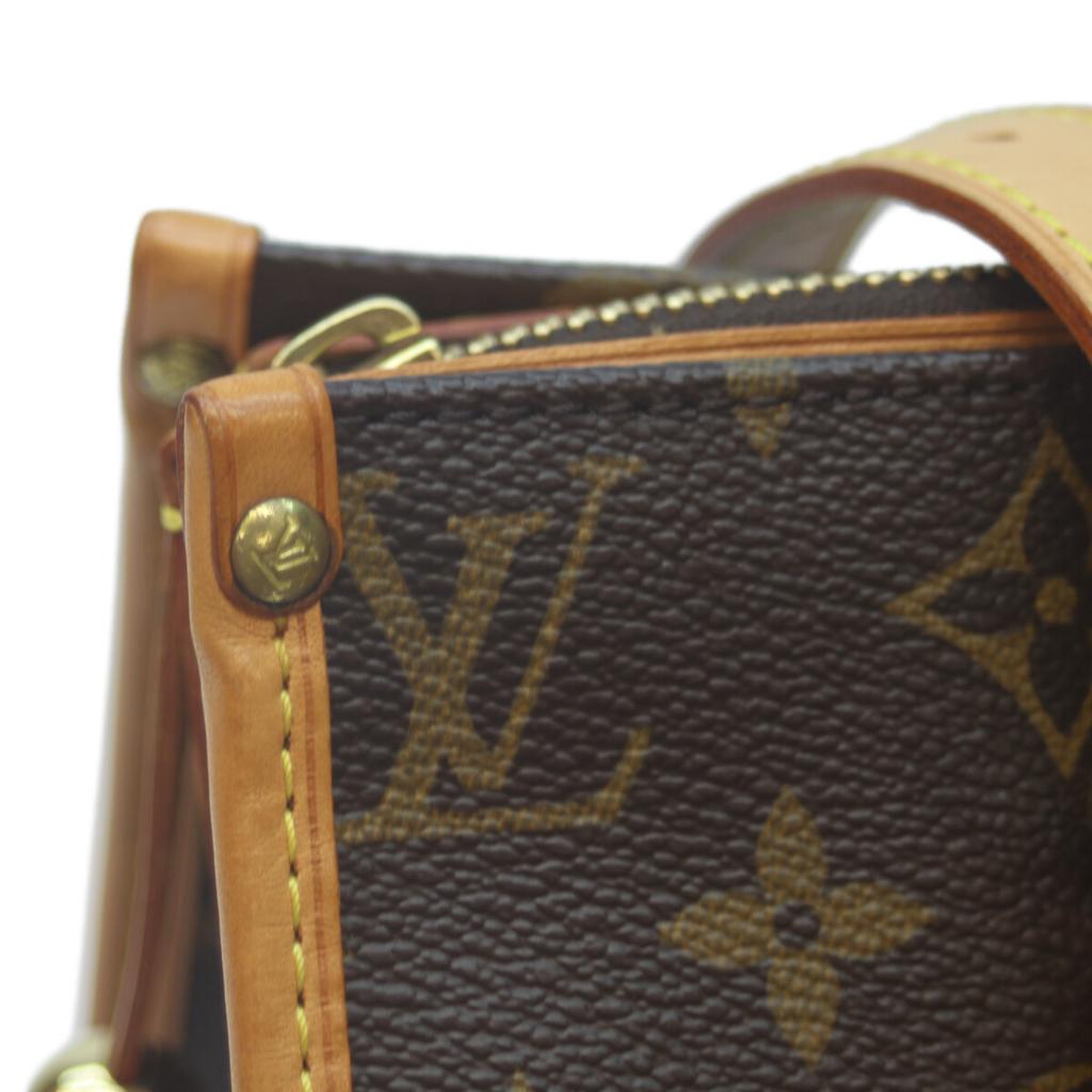 Louis Vuitton 2006 M40007 Monogram Popincourt Hand Tote Bag BrownUsed