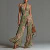 New French Elegant Jumpsuit Comfortable Sleeveless Sexy Waist Wide Leg Jumpsuit