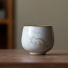 1 Pc Chinese Tradition Ru Kiln Ceramic Tea Cup Handmade Cute Cat Teacup Household Personal Tea Bowl Travel Master Cup Tea Set