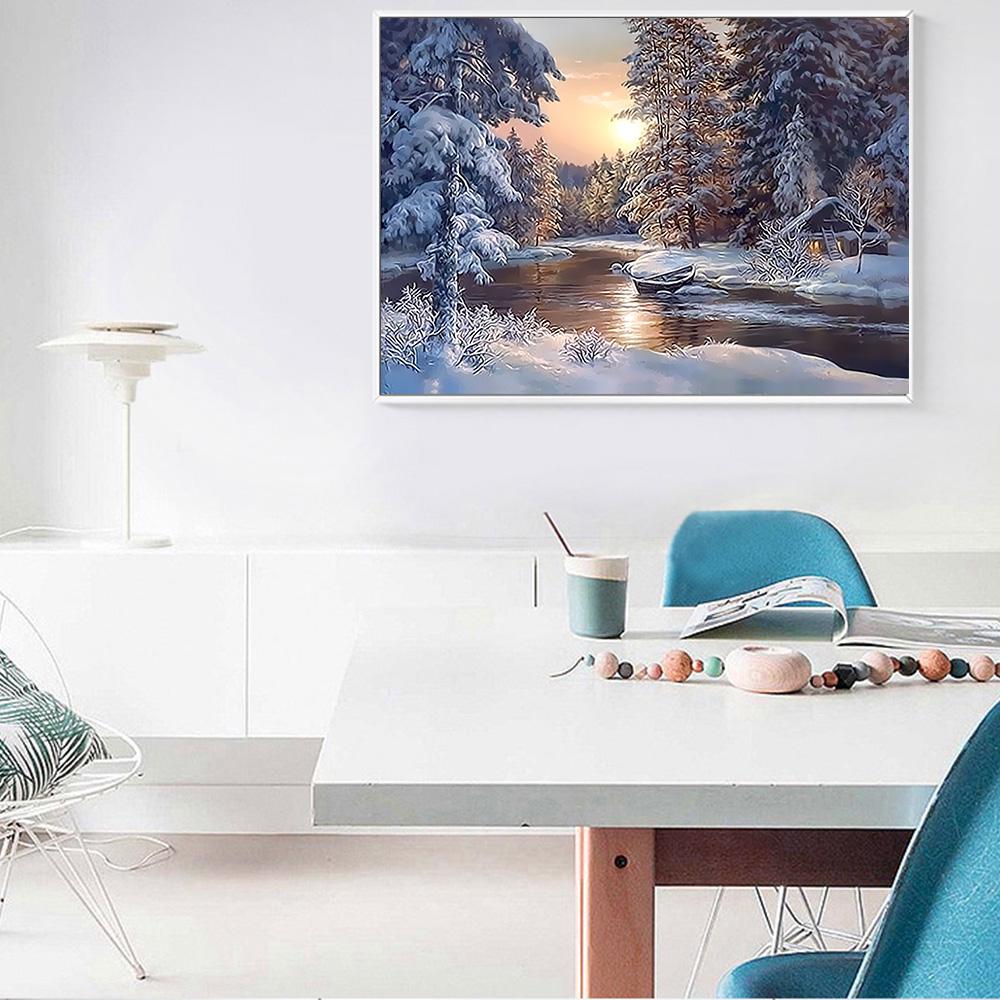 Diy Oil Painting Paint By Number Kit New York Winter Central Park Modern Wall Art Canvas Painting Christmas Unique Gift Home Decor 30*40Cm Frameless Diy Oil Painting Paint By Number Kit New York Winter Central Park Modern Wall Art Canvas Painting Christmas Unique Gift Home Decor 30*40Cm Frameless