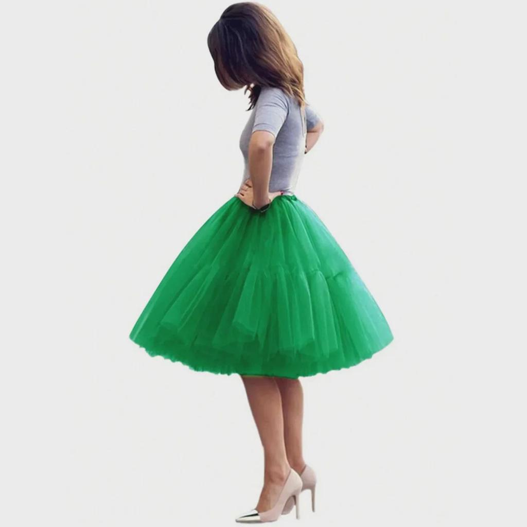 Gelber superflauschiger Tutu-Rock im Prinzessinnenstil – weicher weißer Mesh-Polyester-Gaze-Rock