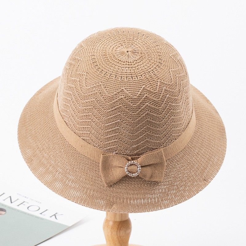 Women's Sunscreen Hat Thin Outdoor Folding Straw Hat New Hollow Breathable Straw Hat