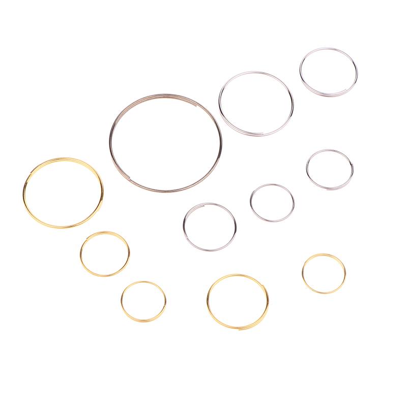 100Pcs 11Mm 12Mm 13Mm 15Mm 20Mm 30Mm Round Stainless Steel Ring For Chandelier  Bead Pendant Part Light Curtain Connector