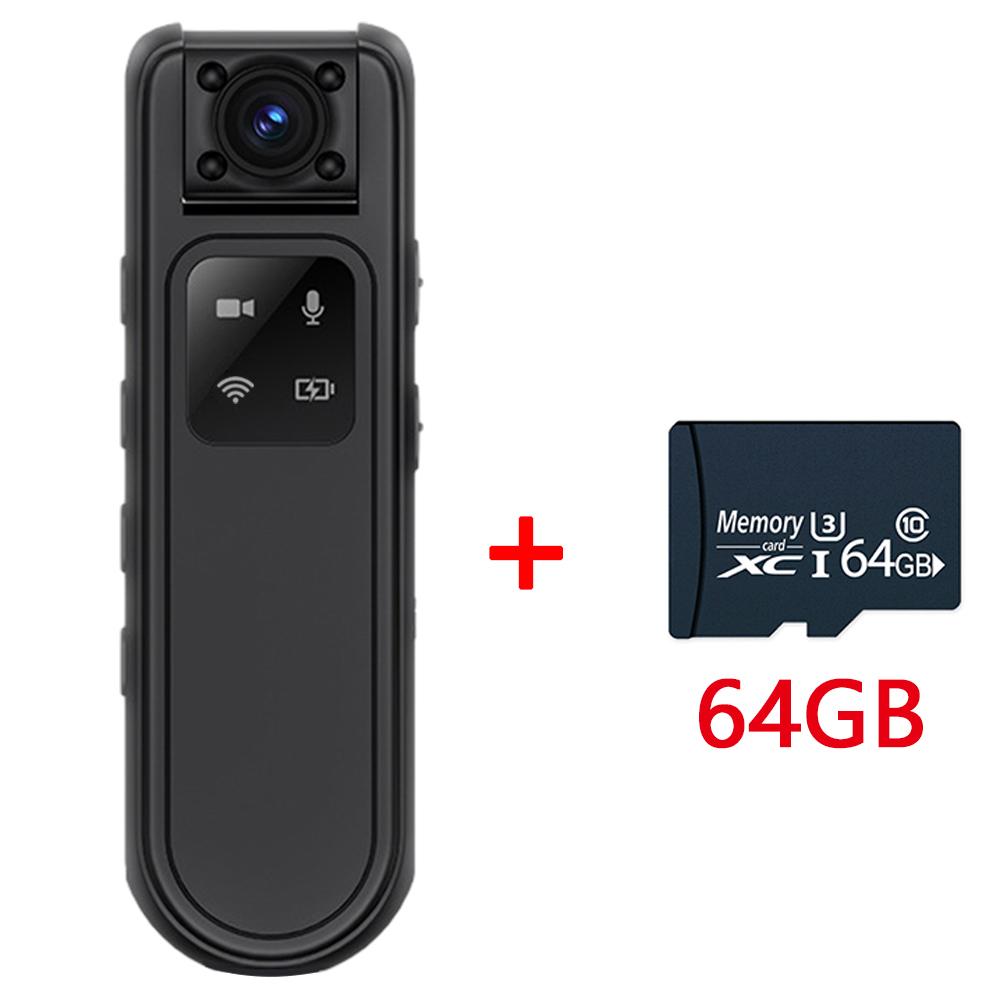 2K HD Mini Camera WiFi 180° Rotatable Lens Outdoor Sport Video Recorder Night Vision Police Body Cam Back Clip Long Battery Life