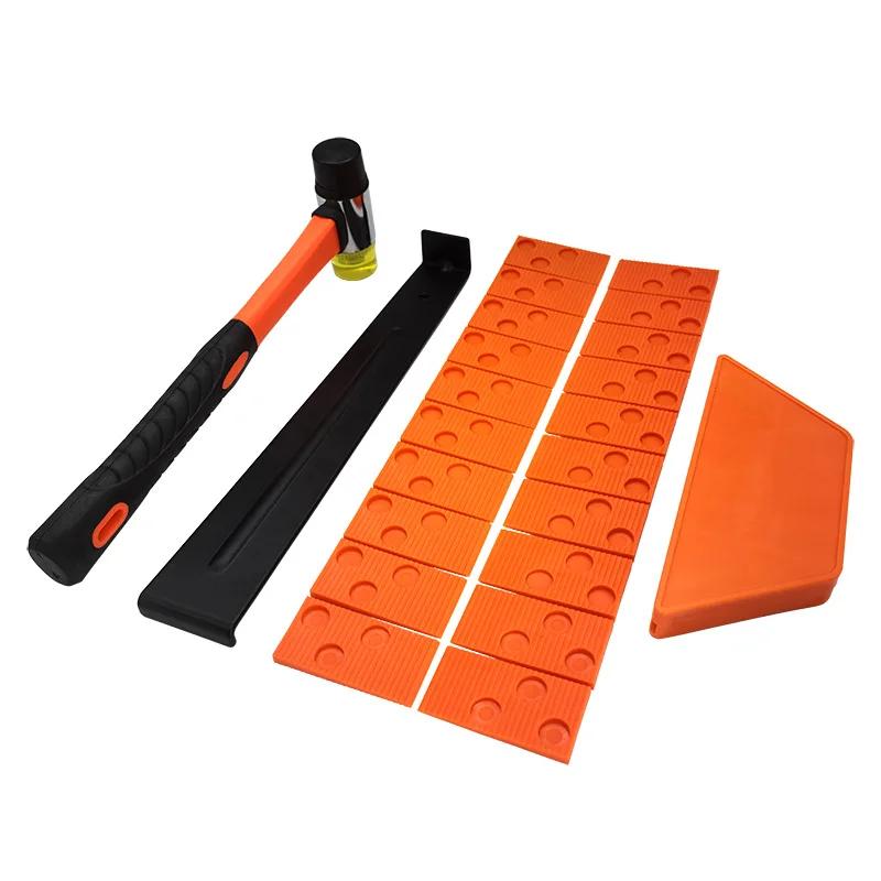Complete DIY Wood Laminate Flooring Installation Kit with 20pcs Spacers for Easy Floor Fitting