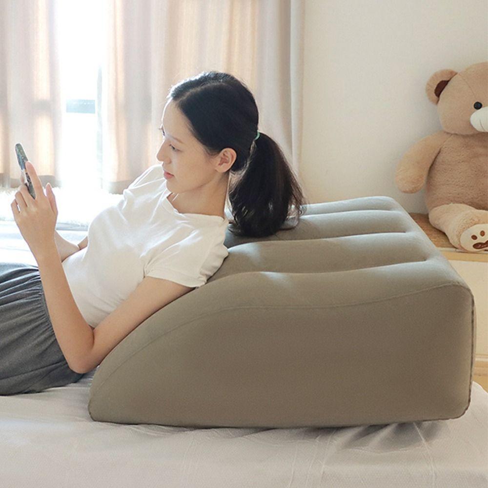 Comfortable Flocking Inflatable Leg Swelling Relief Swelling Hip Foot Knee Cushion Trapezoidal Foot Support Travel