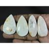 04Pcs Natural Scolecite Pear Cabochon Loose Gemstone Lot 205Cts. A-761