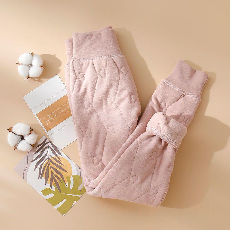

Kids Winter Fleece-lined Silk Pants - Warm, Thick Cotton for Boys & Girls 130 [120-130cm height]