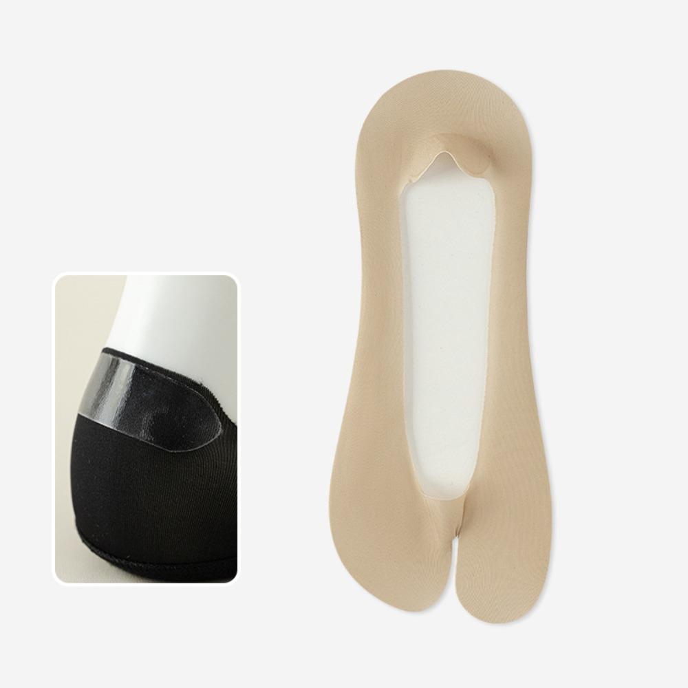 Ultra Thin Invisible Boat Socks Breathable Toe-separated Invisible Socks New Ankle Socks  Women Use Brown