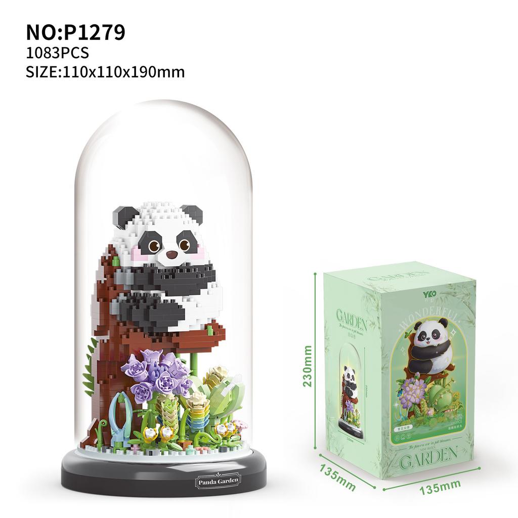 New Building Blocks Owl Panda Bird Garden Pieced Together Building Blocks Children Display Model Toy Gift