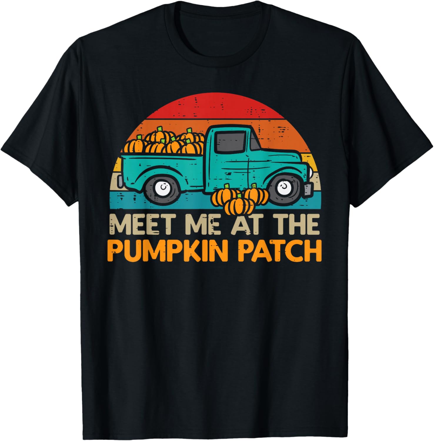 Meet Me In The Pumpkin Patch Truck Autumn Tshirt 100 Cotton Trendy Y2k Shortsleeve Tee Soft Quickdrying S