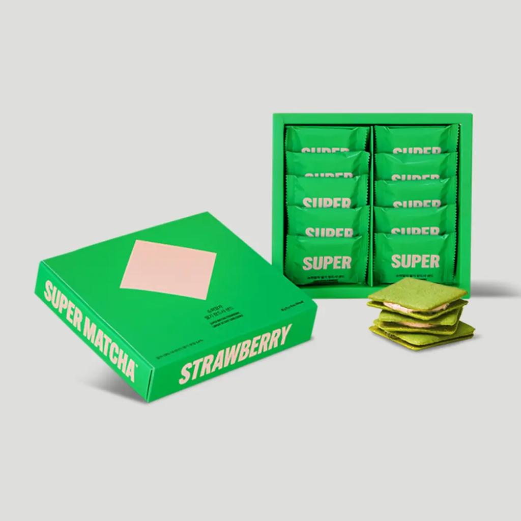 

[Super Matcha] Langue De Chat Sand Cookie (Latte&Strawberry) Strawberry