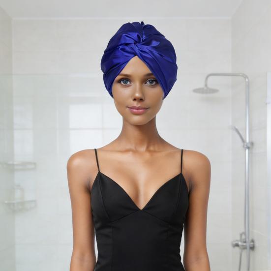 Schlafhut Doppellagig Verstellbare Passform Frizzfreier Haarschutz Bequeme Elastische Passform Nachtmütze Haarpflege