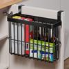 Basket Hanging Behind The Door Kitchen Cabinet Door Organizer Wall Mounted Self Adhesive Storage Basket