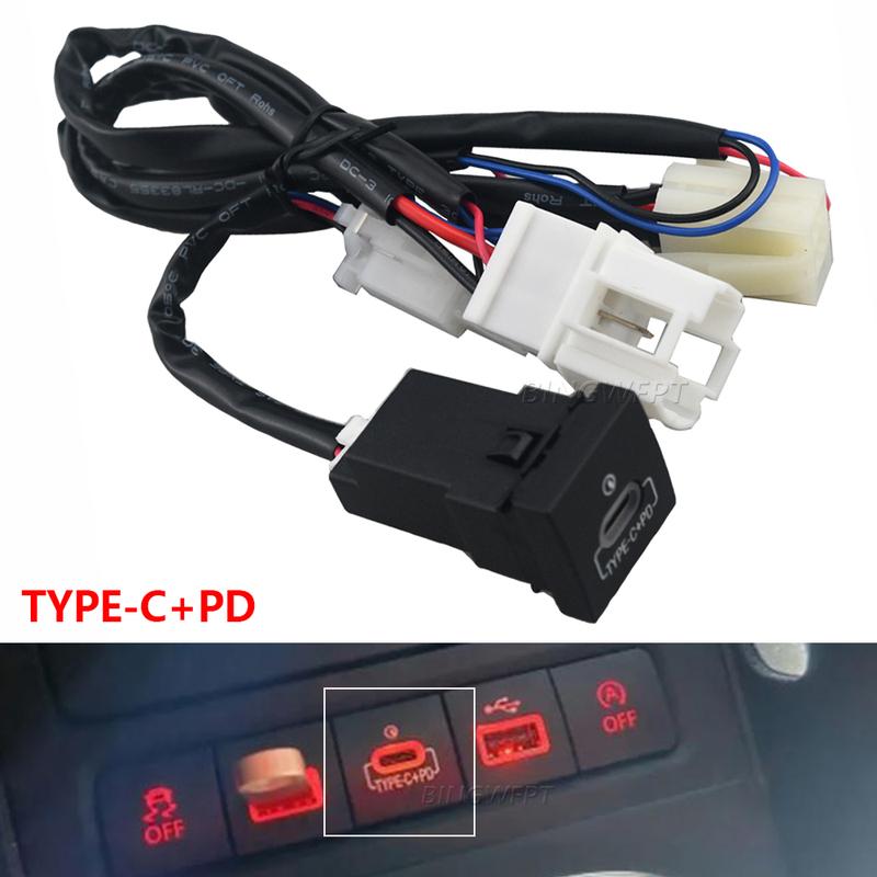 For VW Golf 6 Jetta 5 MK5 Scirocco 2010 2011 2012-2014 Car USB Charger Quick Charge QC3.0 Auto Phone Charging Adapter Button
