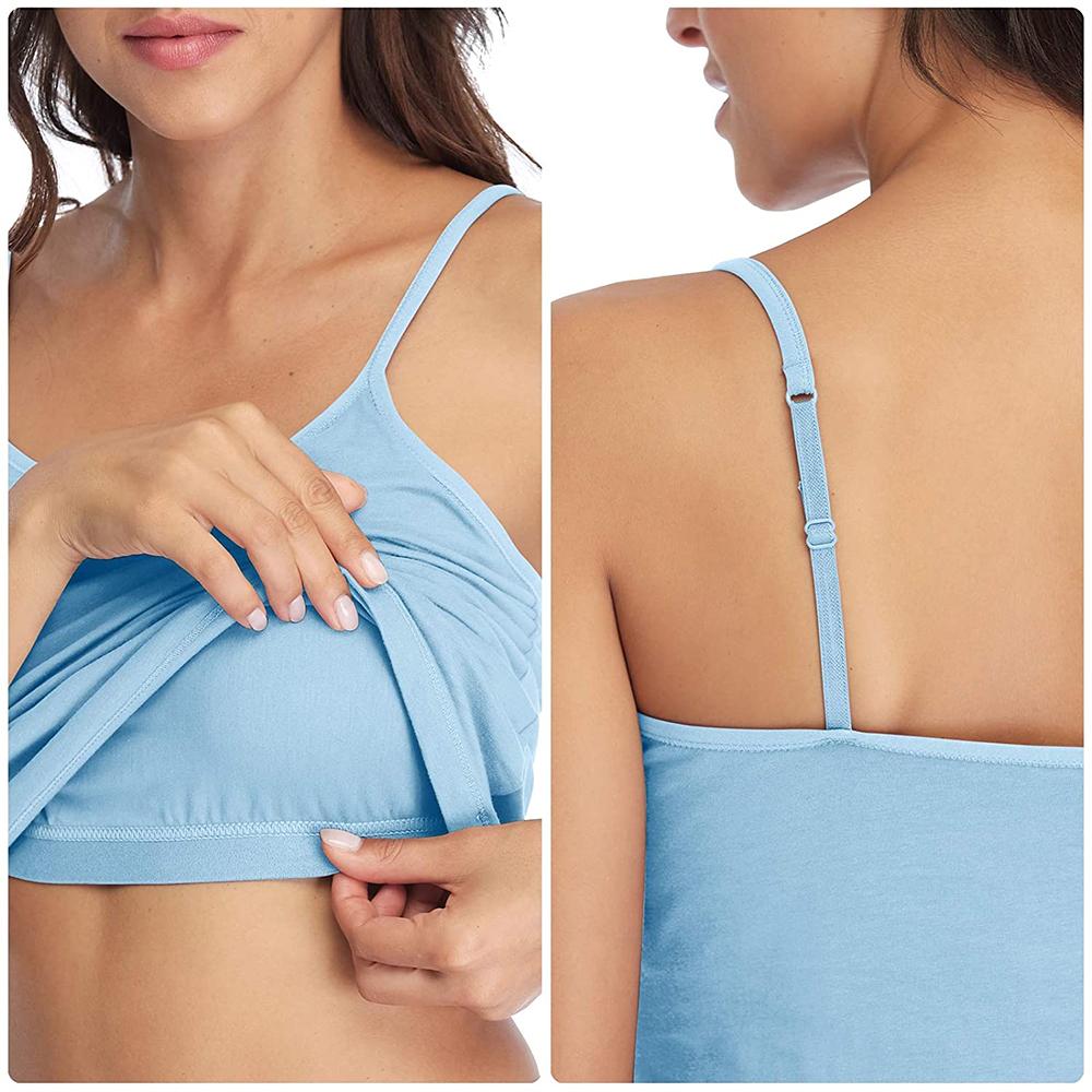 CHARMLEAKS Women Camisole Cotton Tank Top Underwear Ladies Undies Adjustable Strap Night Sleepwear Fitness Wear Pack X 2