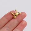 5pcs/Lot Gold Color Exquisite Sea Animal Charm Shell Tortoise Stainless Steel Pendants For Jewelry Making Supplies Beach Pendant