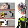 Sturdy Motorcycle Helmets and Jackets Storage Shelf Wall Display Rack with Utility Hooks for Home and Showrooms Use 2pcs