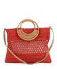 Cuco Handbag, Rattan Round Handle X Paper 2-Way BagA4 Size, Women's, Orange (134)