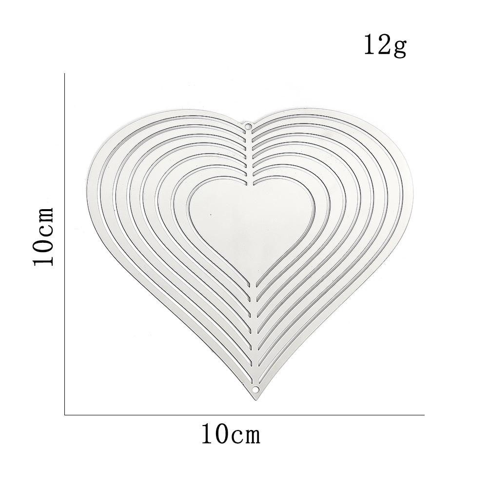

Садовый подвесной декор из нержавеющей стали в форме сердца, зеркальный, отражающий, 3D, вращающийся, элементы ветряных колокольчиков, подвеска, отпугиватель птиц