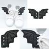 PU Leather Bat Wing Shoe Charm Halloween Footwear Decoration Accessories For Sneakers Boot Skateboard And Running Shoe