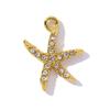 3pcs/Lot Stainless Steel Rhinestone Shell Starfish Crab Pendant Seahorse Dolphin Turtle DIY Charms Necklace Making Women Jewelry