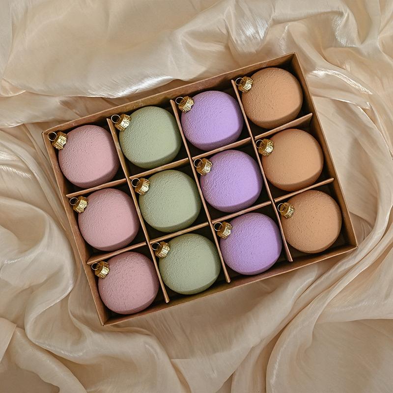 12 Pcs  6cm Christmas Ball Ornaments Creative Texture Xmas Tree Hanging Pendant Home Decor Xmas Party Noel Navidad Decoration