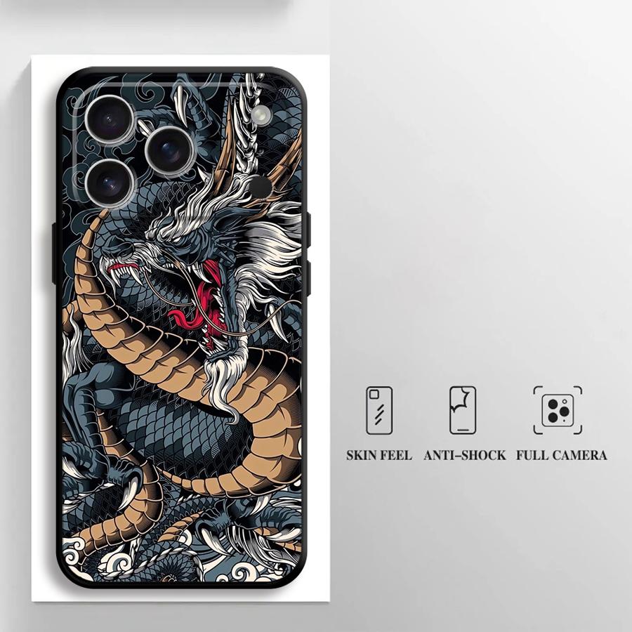 

Cool Dragon Head Funda Phone Cover Case for Apple iPhone 17 Pro Max 13 15 Pro 7 8 14 Air 12 16 11 XR XS MAX iPhone 12