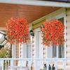 1pc UV-Resistant Artificial Morning Glory Eucalyptus Hanging Decor - Perfect for Home Garden Weddings Versatile Outdoor Decor