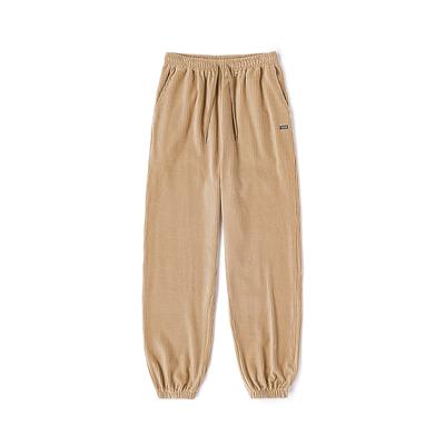 Pantalon de sport tricoté simple et confortable à revers et à lacets de couleur unie pour femme bas Kaki VN000GR14MG